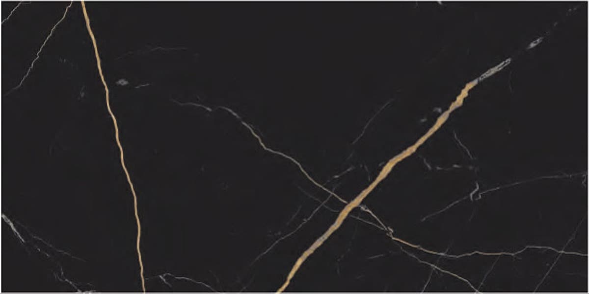 Atl Black Marble-Effect Tile